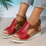 Sandals Women 2025 New Large-Size Thick-Sed Fish Mouth Roman Shoes With High Heel Women's