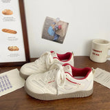 Breakj Training Shoes Female Small White Shoes Autumn New Versatile Thick Sole Heighten Comfortable Outside Wear Small Red Book Same