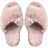 Winter New Women Soft Plush Furry Cross Band 3cm Heel Fur Women Shoes Indoor Ladies Platform Open Toe Fluffy House