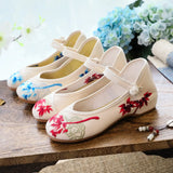 Breakj Fei Bamboo Retro Buckle Ancient Style Hanfu With Embroidered Cloth Shoes Spring And Autumn Women's Single