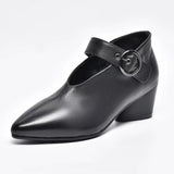 New Small Leather Korean Version Fashion Grandma Toe Layer Leather Fashion Single Shoes Autumn Women's Single Shoes