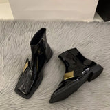 Breakj British Style Martens Women's Shoes 2024 New Spring And Autumn Winter Vintage French Short Boots