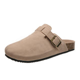 Breakj Boken Baotou Half Dragged A Foot Pedaled Sandals Women Wear Round Head Half-Dragging