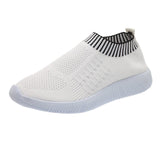 Breakj Hot Flying Weaving Lightweight Sports Casual Shoes Round Head Fashion Size 43 Women's Single