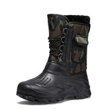 Warm Outdoor Men Snow Boots Stylish Casual Mid-calf Male Plush Shoes High-top Hard-wearing Botas De Hombre 2021