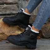 Breakj New Autumn And Winter Women's Warm Martin Boots And Velvet And Thick Belt Middle Tube Thick Sole Women's Boots Women's