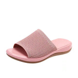 Breakj Summer New Large Size Women's Shoes Casual Flying Shoes Soft Polyurethane Lightweight Flat-Bottomed Slippers