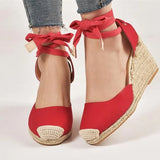 Sandals 2021 Wedge Hemps Heels Platform Summer Ladies Shoes Thick Bottom Fashion Casual Pumps Female Footwear Plus Size