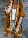 Casual Loose Doll Sleeve Beach Cardigan Top Summer Women Vintage Graphic Print Shirt 2022 Elegant Fashion Vacation Shirt