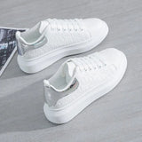 Sneakers Fashion Platform Shoes Spring Autumn Casual Flats Female All-match Thick Sole Breathable White Vulcanized