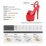 New Sexy Strippers Dance Shoes Women Catwalk Show Sandals 13 15 17 CM High Heels Platform Girls Shoe Party Club Drop
