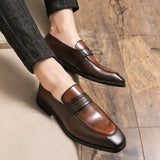 Leather Shoes Men Spring Autumn Business Slip-on Loafers Men Casual Shoes Big Size 48 Men Shoes