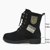 Breakj And Winter New Large Size Lady Round Head Fashion Martin Boots Front Tart T-Gong Help Face Personality