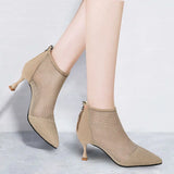 Breakj Hollow Cool Boots 2023 Spring And Summer New Mesh And Short Boots Tips High Help