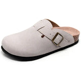 Autumn Men's Closed Toe Slippers Split Leather Clogs Sandals For Men Women Garden Clog Slides Unisex Big Size