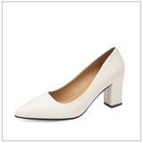 Breakj Single Shoes Women's Coarse 2025 Spring And Summer New Pointed Work Shoes Shallow One-Footed Korean Version Of Simple High