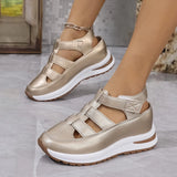 Breakj New Women's Thick Soles High Sandals Large-Size Hollow Round Head In High Sports