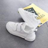 Lightweight Sneakers White Velcro Shoes Korean Version Casual Combinable Comfortable Spring Autumn