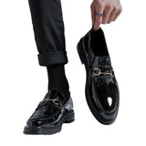 Breakj Version Of Joker Fashion Pointed Casual Leather Shoes Set Feet Business Lazy Men's Shoes Single Shoe Model