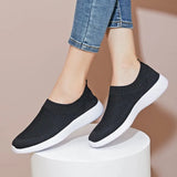 Size 43 Breathable Mesh Platform Sneakers Women Slip on Soft Ladies Casual Running Shoes Woman Knit Sock Shoes