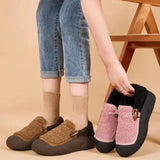 Shoes Women's 2023 Autumn New Velvet Soft-Soled Women's Shoes Lazy Shoes With One Foot On Casual Beans Cotton-Padded