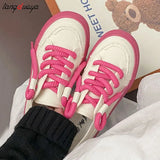 Brand Casual Spring Autumn Sneakers Women Vulcanized Shoes Chunky Lace Up Flats Shoes Sports Platform Sneakers Tennis