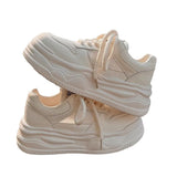 Spring, Summer And Autumn New Style Thick-Soled Casual White Shoes With High Comfort And All Kinds Of Muffin Women's Low Upper