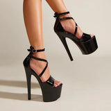 New Fashion Model T Stage Pole Dancing 17CM Hate Sky High Sandals High Heels Women's