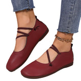 Breakj Soft Leather Soft Sole Single Shoes Women's 2024 Summer Shallow Foot Pedal Flat Casual Lazy