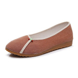 Breakj Shoes Cloth Shoes New Oxford Sole Walk Leisure Women's Shoes Pure Color Tea Clothing Single Shoes Mother