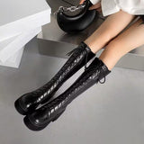 Chao Super Hot Girls Fried Street Boots Knight Boots 2023 Autumn And Winter Style Minority Design Thick-Soled High-Heeled