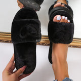 Summer New 2022 Fashtion Soft Round Head Furry Women Falt Shoes Suede Love Heart Shape Low Heel Comfortable Women's Casual