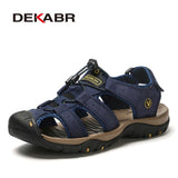 New Male Shoes Genuine Leather Men Sandals Summer Men Shoes Beach Sandals Man Fashion Outdoor Casual Sneakers Size