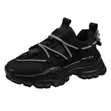 Blue Sneakers Women Spring 2021 PU Leather Ladies Platform Shoes Height Increasing Fashion Solid Color Chunky