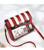And Winter New Oblique Small Bag One-shoulder Women's Bag Personality Flower Bag Small Square Bag Hit Color