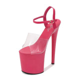 Breakj 17Cm20cm Special High Heels Capillary With Sexy Waterproof Platform Hate Day Superb High Slippers Female