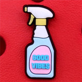 Sale 1pcs Medical Supplies PVC Shoe Charms Cute Stethoscope Syringe Shoe Buckle Decoration Jibz fit Croc Kids X-mas