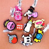 Sale 1pcs PVC Shoe Charms Cute Rabbit Baby Bottle Sieve Shoe Accessories Shoe Buckle Decorations fit Croc JIBZ Kids