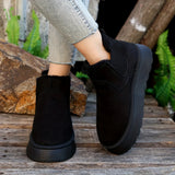 Breakj 2025 New Women's Thick Snow Boots Inside Plus Velvet Round Head Cotton