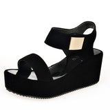 Summer New Korean Fashion Women's Sandals, Muffins, Thick Soles, High Heels, Fish Mouth, Roman Fashion