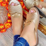 Shoes Sandals Hollow Out Bowknot Women Sandals Shoes Woman Walking Shoes Slip On Sandals Woman Slipper Footwear
