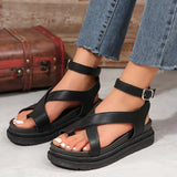Women's Elevation Platform Sandals, Casual Flat Comfortable Front and Back Strap Beach