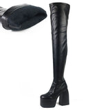 Brand Punk Goth High Heels Platform women's Boots Trendy Sexy Luxury Big Size 48 Stylish Sexy Elegant Women