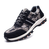 Men Safety Working Shoes Breathable Work Boots Protective Steel Toe Cap Shoes Indestructible Camouflage Shoes