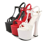 Breakj Hate Day High Nightclub Super High-Heeled Sandals Women's Work Shoes Show Pole Dance Shoes Waterproof