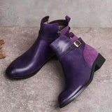 Women Boots 2022 Spring Genuine Female Short Boots Suede Women Booties British Zipper Retro Trend Women Naked