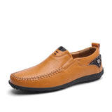 Italian Men Casual Shoes Summer Genuine Leather Men Loafers Moccasins Slip On Men's Flats Breathable Male Driving