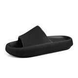 Beach Slippers High Heels Women Slide Sandals Shower Thick Sole Soft Couple Massage Bread Slippers Bathroom Shoes