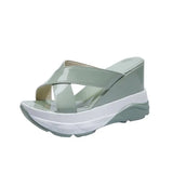 Women Summer Shoes Fashion Slippers lightweight Thick Platform High Heel Slippers Lady Girls Increased Wedge Sexy Slippers