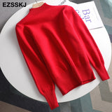 Autumn winter cashmere basic warm Sweater velvet Pullovers Women female fur thick Turtleneck sweater knit Jumpers